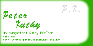 peter kuthy business card